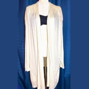 Vintage Chantik Sequined & Beaded Duster Cardigan Sz 2X